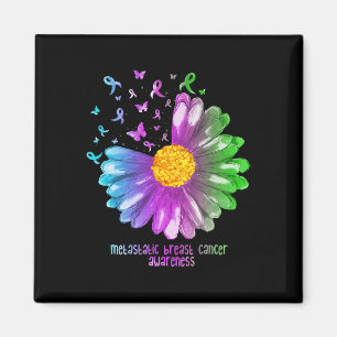 Daisy Butterfly Metastatic Breast Cancer Awareness Magnet