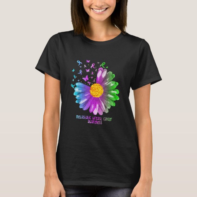 Daisy Butterfly Metastatic Breast Cancer T-Shirt (Front)