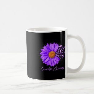 Daisy Butterfly Purple Ribbon Overdose Awareness 4 Coffee Mug