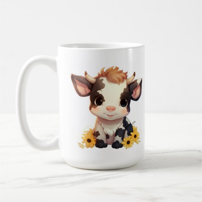 Daisy Calf coffee mug 15oz (Left)