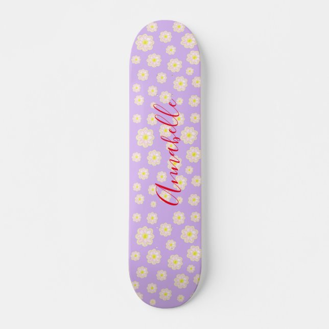 Daisy Cartoon Painting Skateboard (Front)
