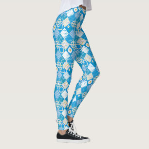 Daisy Chain Faux Patchwork to Customise Leggings