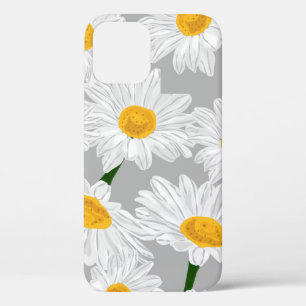 Daisy chamomile field. Spring summer flowers, seam iPhone 12 Case