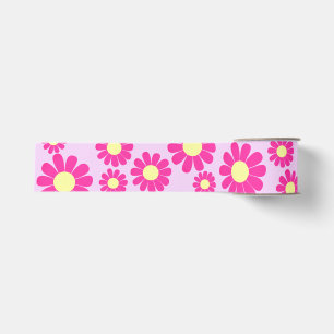 Daisy Cherry Pink Grosgrain Ribbon