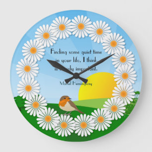 Daisy Circle   ~  Quotation Clock