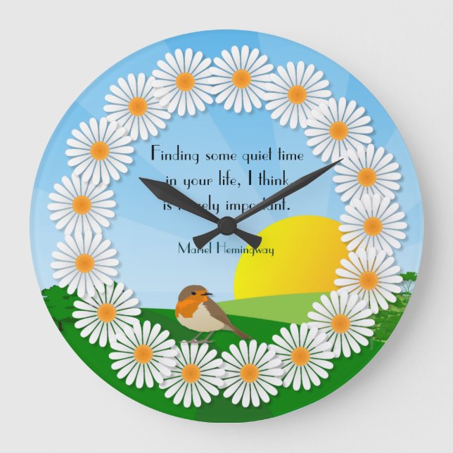 Daisy Circle   ~  Quotation Clock (Front)