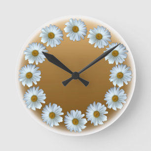 Daisy Clock Wildflower Daisies Flower Wall Clock