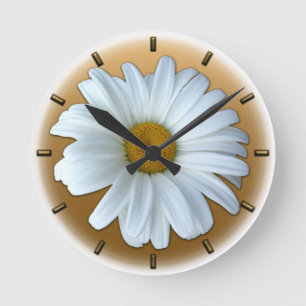 Daisy Clock Wildflower Daisies Flower Wall Clock