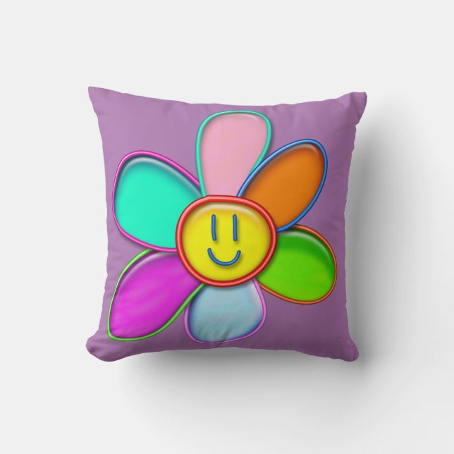 DAISY - Colourful Magic Daisy for Kids - Cushion (Front)