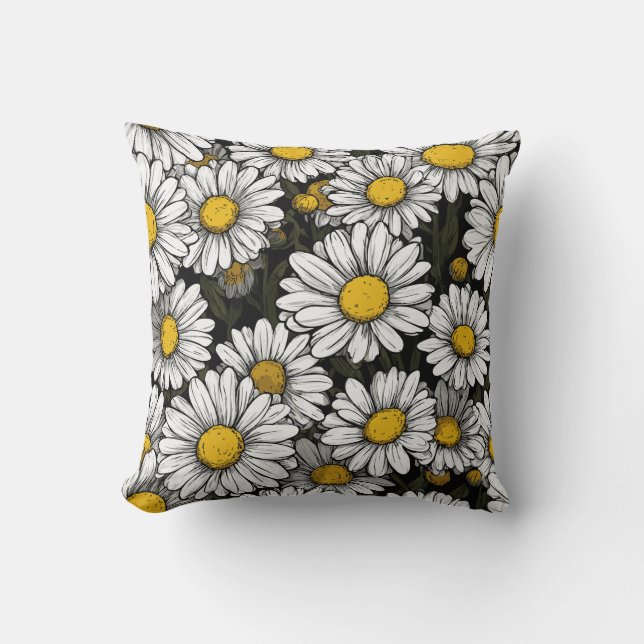 Daisy Comic Style  Cushion (Front)