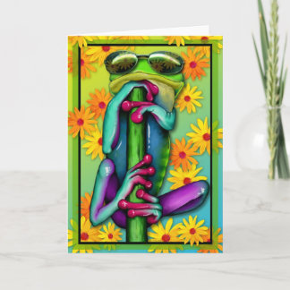 daisy cool frog card