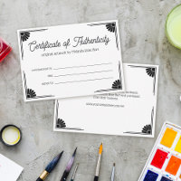 Daisy Corners Lovely Certificate of Authenticity