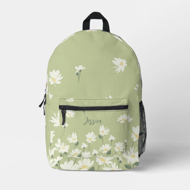 daisy custom printed backpack (Front)