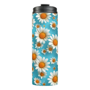 Daisy Cute White flowers Thermal Tumbler