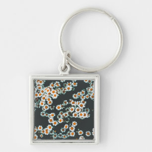 Daisy Daisies Floral Key Ring