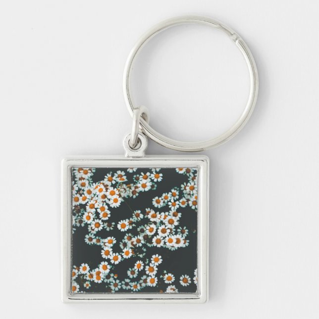 Daisy Daisies Floral Key Ring (Front)