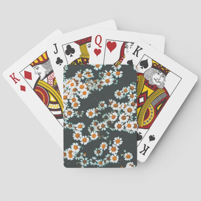 Daisy Daisies Floral Playing Cards (Back)