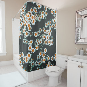 Daisy Daisies Floral Shower Curtain