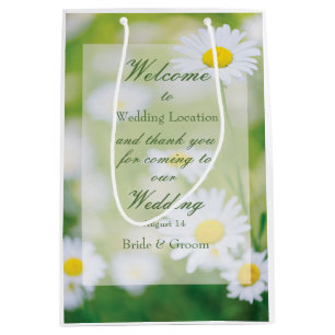 Daisy Daisies Flower Floral Summer Wedding Medium Gift Bag