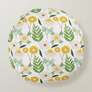 Daisy-Daisy-Colourful Daisy pattern Round Cushion