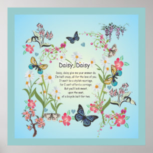 Daisy, daisy, give me the answer do song poster