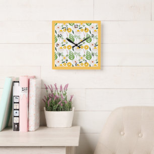 Daisy-daisy, popular pattern square wall clock