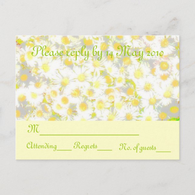 Daisy Daisy RSVP Invitation Postcard (Front)