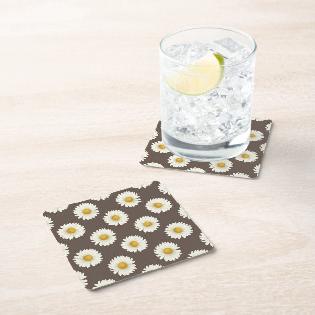 Daisy Daisy Square Paper Coaster (Insitu)