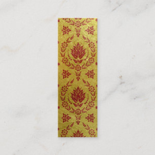 Daisy Damask, BRUSHED METAL Mini Business Card