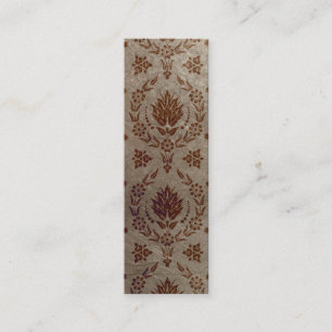 Daisy Damask, BRUSHED METAL Mini Business Card