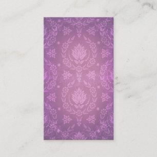 Daisy Damask, Ghostly in Shades of Plum and Pink Business Card