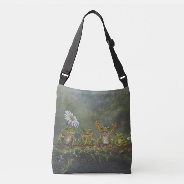 "Daisy Day" Frogs Crossbody Bag (Front)