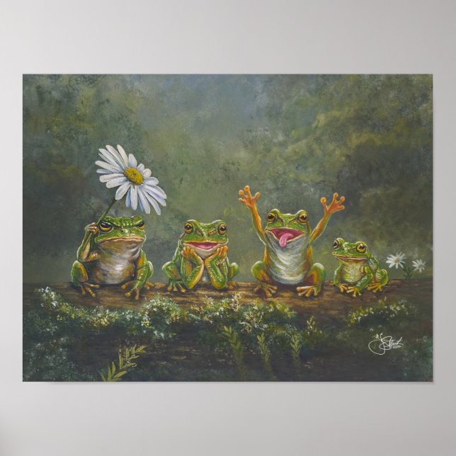 "Daisy Day" Hand Painted print (Front)