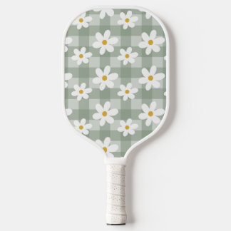 Daisy Days Pickleball Paddle - Green Gingham