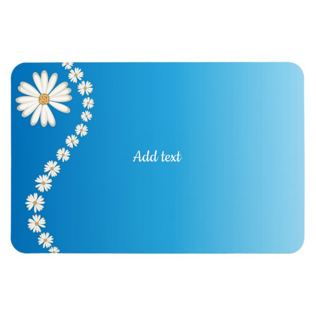 Daisy Design Template Flexible Photo Magnet (Horizontal)