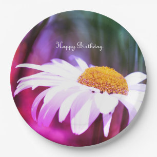 Daisy Designed Birthday Paper Plate