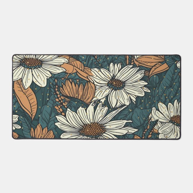 Daisy Desk Mat in Fall Colours (Front)