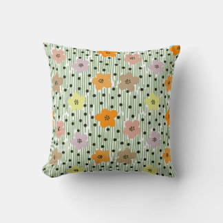 Daisy ditsy floral throw pillow