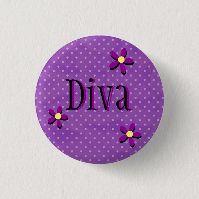 Daisy Diva Button (Front)