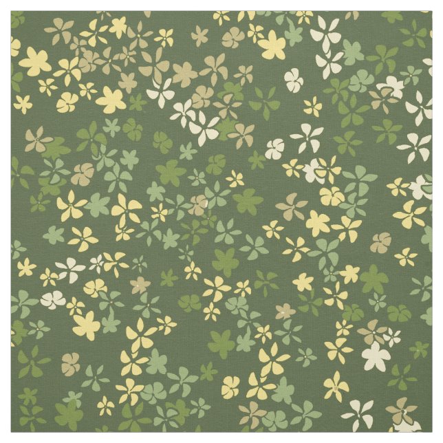 Daisy Dot Vintage Psychedelic Floral Fabric (Swatch)