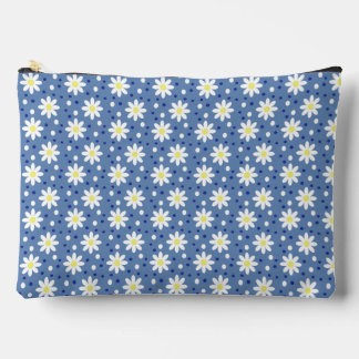 daisy dots blue accessory pouch
