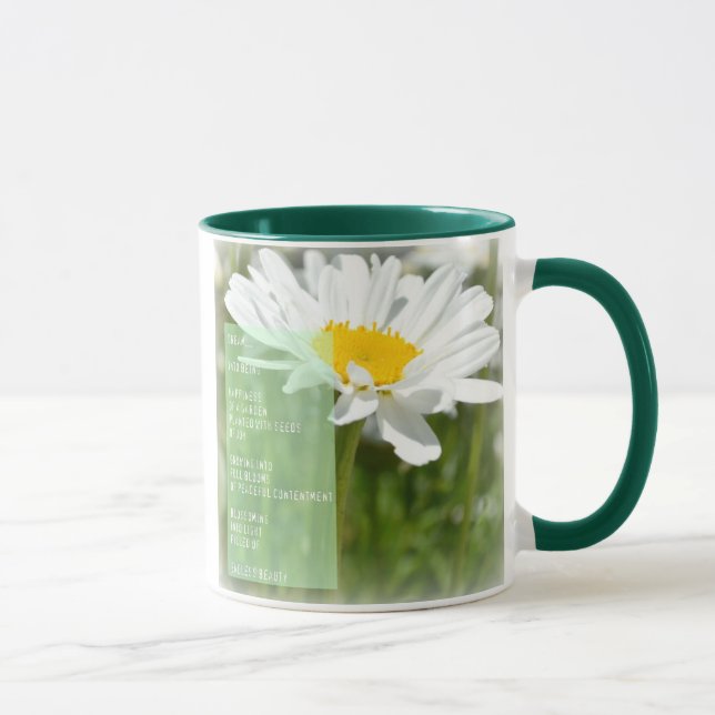 Daisy Dream Poem Coffee Cup (Right)