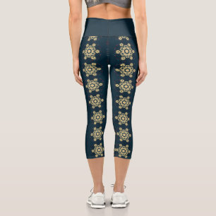 Daisy Dreams Mandala Capri Leggings
