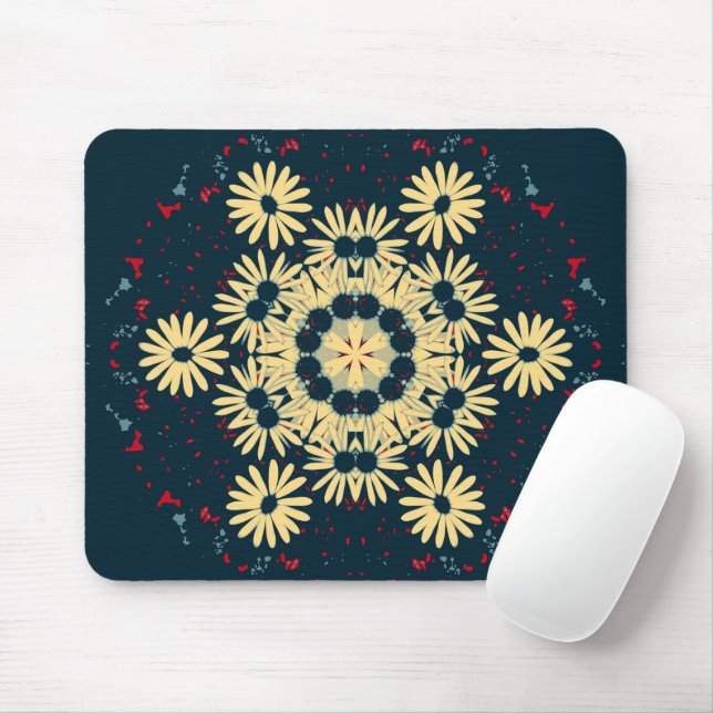 Daisy Dreams Mandala  Mouse Pad (With Mouse)