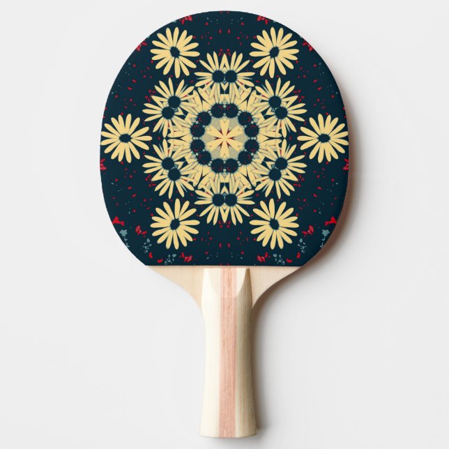 Daisy Dreams Mandala Ping Pong Paddle (Front)