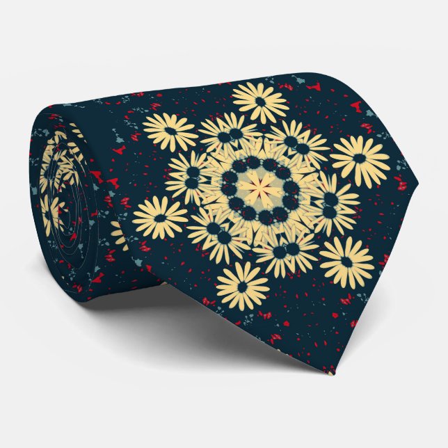 Daisy Dreams Mandala Tie (Rolled)