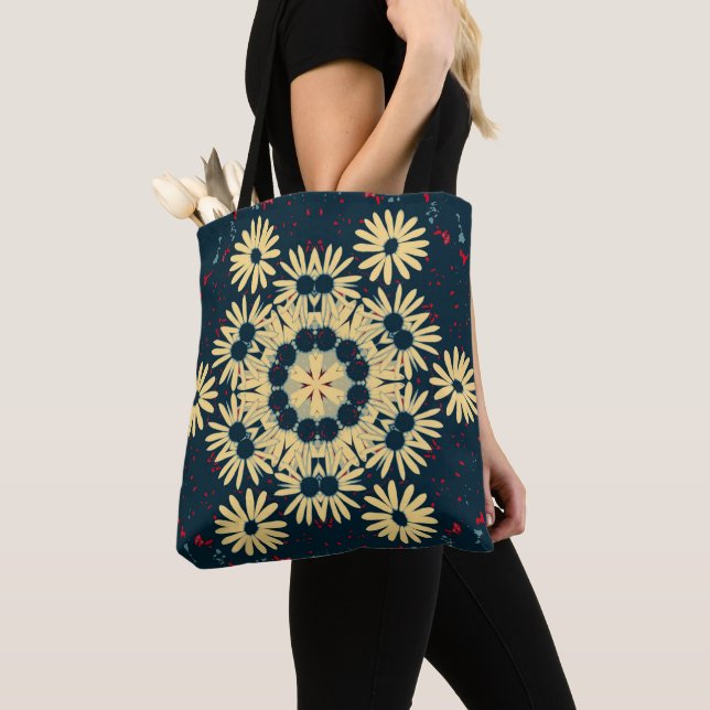 Daisy Dreams Mandala Tote Bag (Close Up)