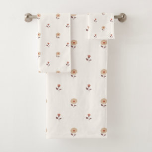 Daisy Dreams Warm Neutral Bath Towel Set