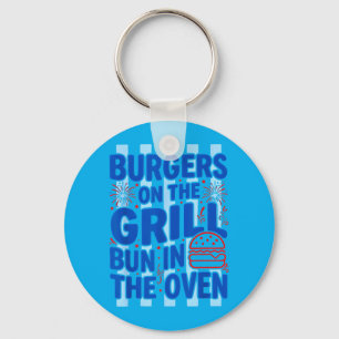 Daisy Ed Burgers On The Grill Bun In The Oven Key Ring