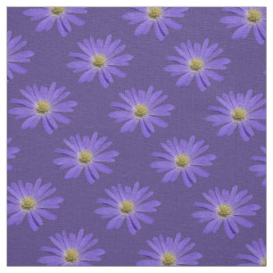 Daisy Fabric Purple Daisy Fabric Cotton or Poly